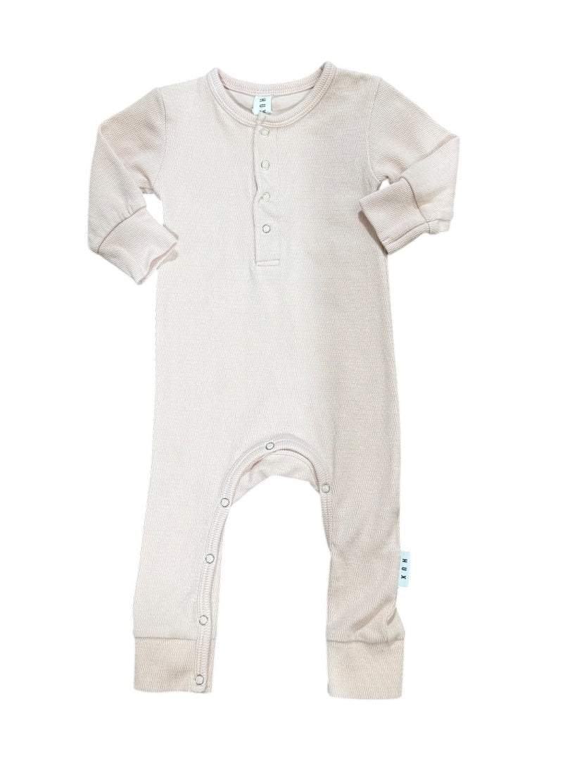 L/S TEXTURED SNAP COVERALL