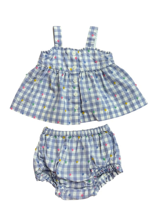 S/L SWISS DOT TOP & BLOOMERS