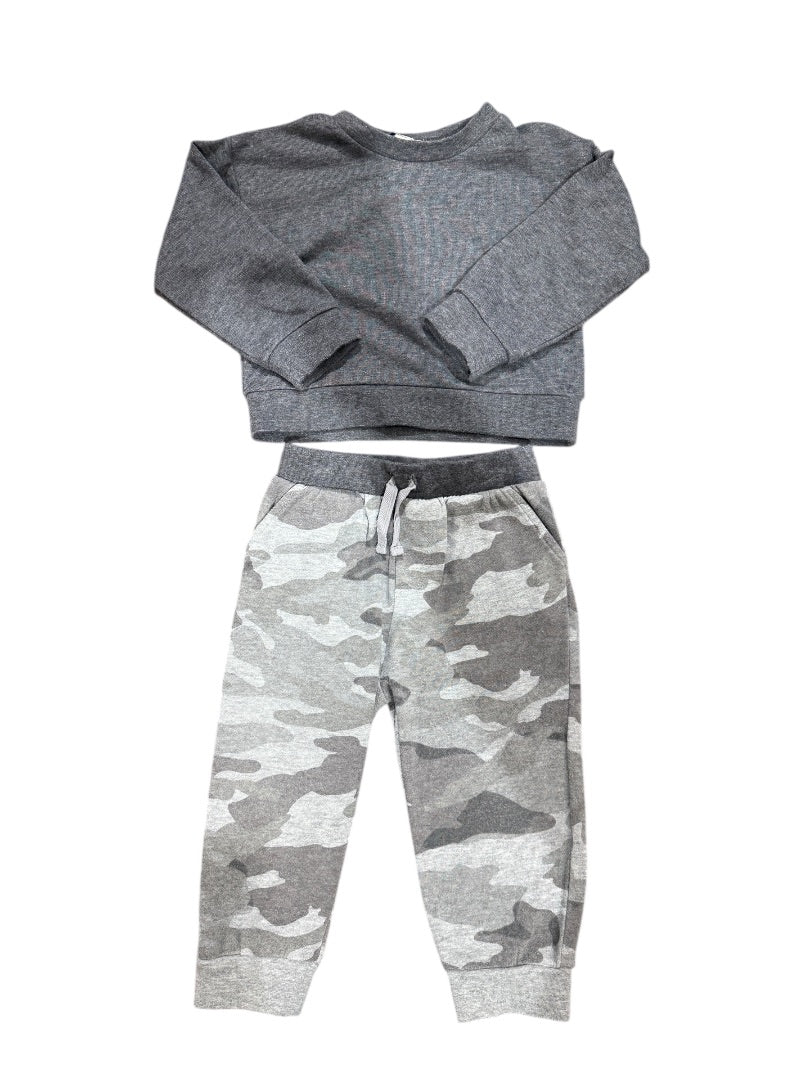 L/S TEE & CAMO JOGGERS