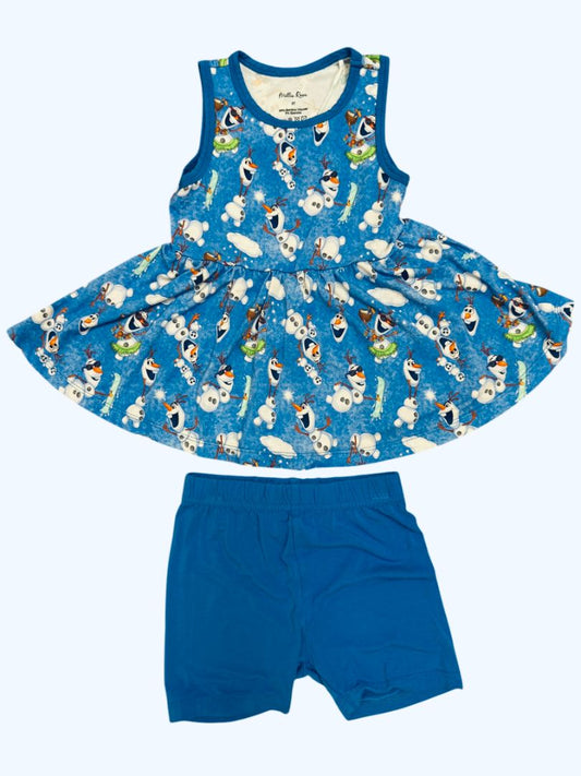 S/L OLAF PEPLUM TANK & SHORTS