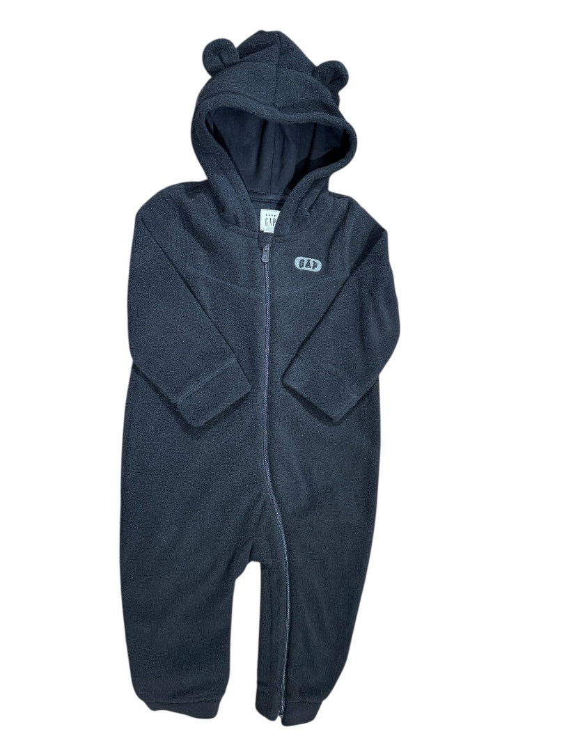 NEW L/S FLEECE HOODED ZIP COVERALL