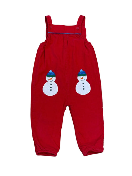 SNOWMAN CORDUROY OVERALLS