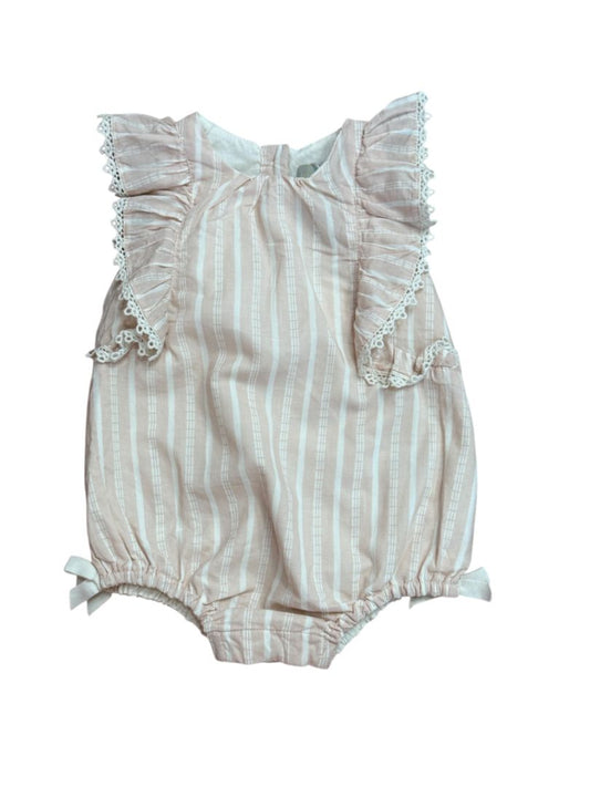 FLUTTER STRIPED BUBBLE ROMPER