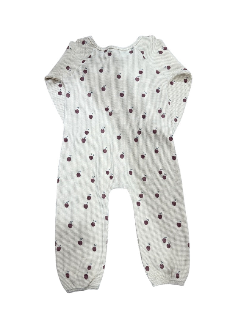 NEW L/S APPLES WAFFLE KNIT JUMPSUIT