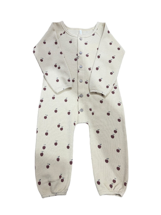 NEW L/S APPLES WAFFLE KNIT JUMPSUIT
