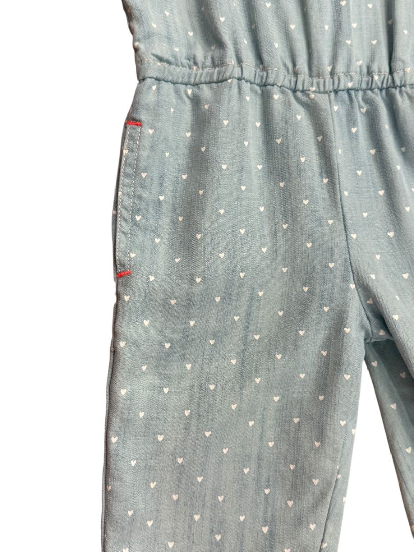 S/L HEARTS CHAMBRAY JUMPSUIT