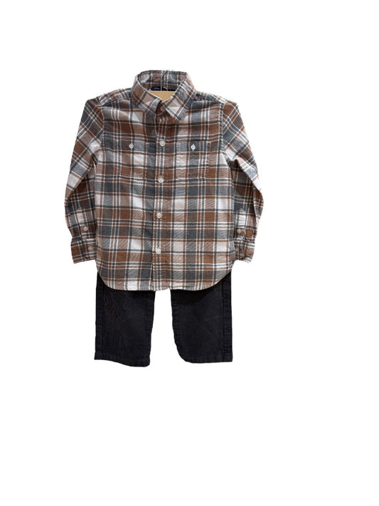 L/S FLANNEL SHIRT & CORDUROY PANTS