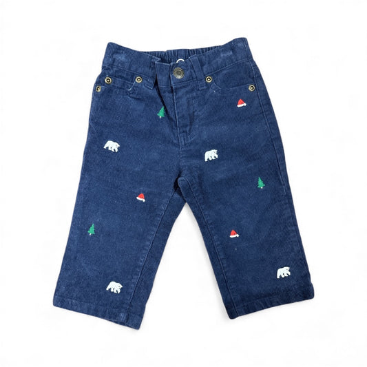 EMBROIDERED CORDUROY PANTS