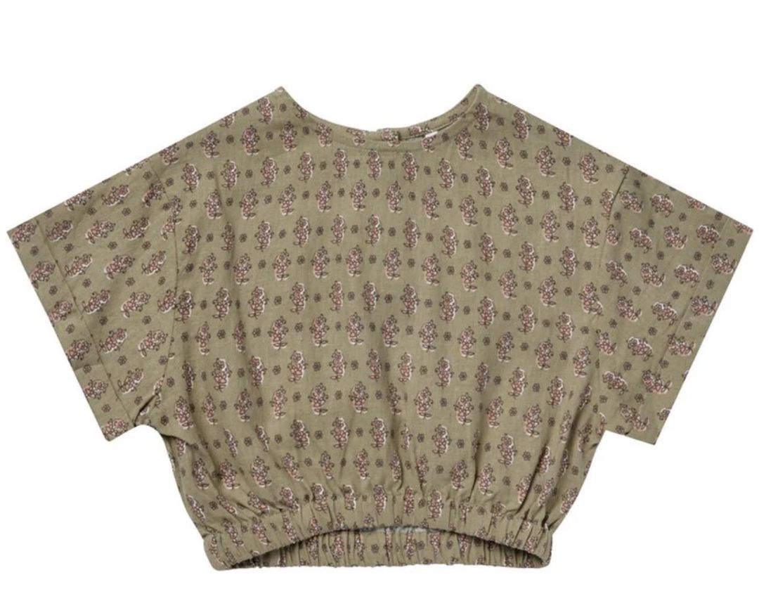 NEW S/S FLORAL LINEN BLEND JOELLE TOP