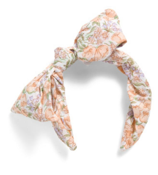 NEW FLORAL BOW HEADBAND