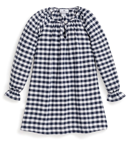 NEW L/S GINGHAM FLANNEL DELPHINE NIGHTGOWN