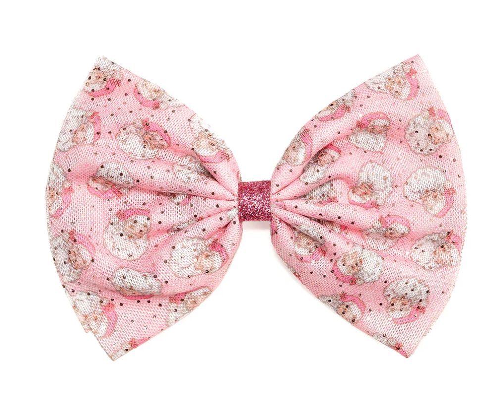 NEW RETRO SANTA BOW CLIP