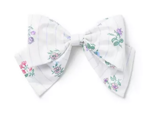 NEW FLORAL BOW CLIP