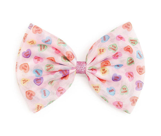 NEW CANDY HEARTS CLIP BOW